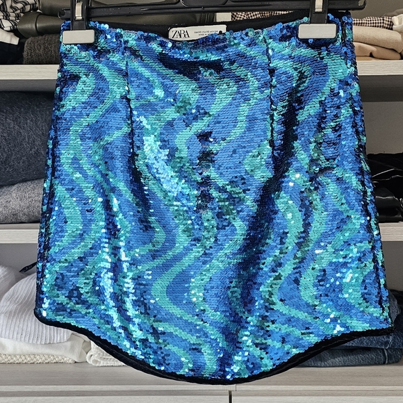 Blue sequin Zara outfit New - Picture 3 of 5